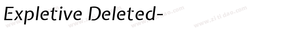 Expletive Deleted字体转换